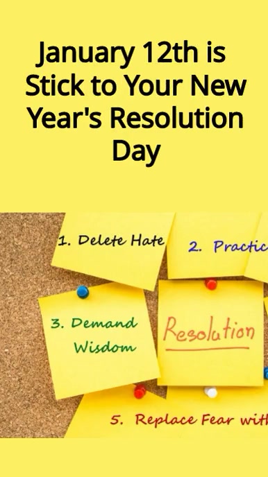January Stick To Your New Year S Resolution Template Postermywall January Stick To Your New Year S Resolution Template Postermywall