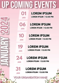 January up coming events (2) A6 template