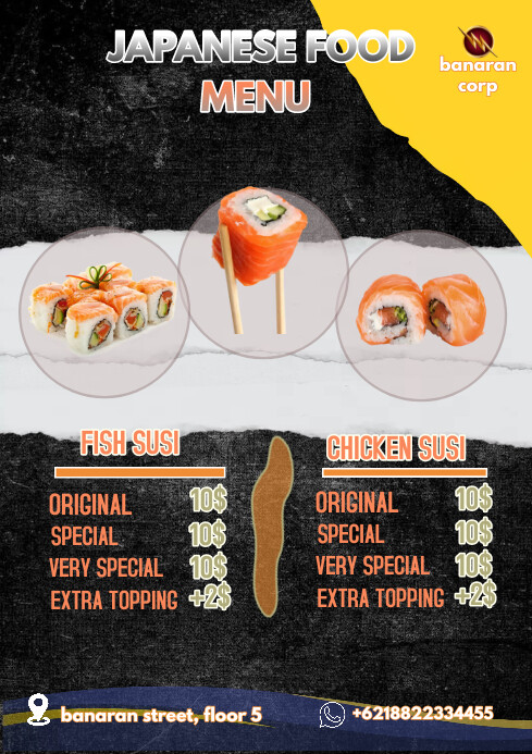 Japanese Menu Template | PosterMyWall