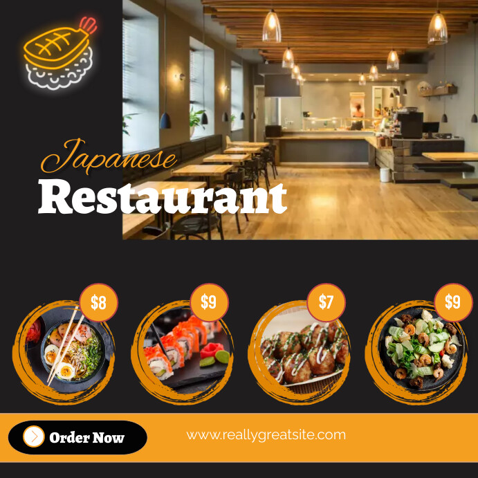 Japanese Restaurant Instagram Post Template | PosterMyWall