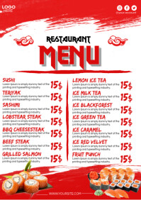 Example Japanese Menu Promotion Japanese Restaurant Menu A4 Template | PosterMyWall