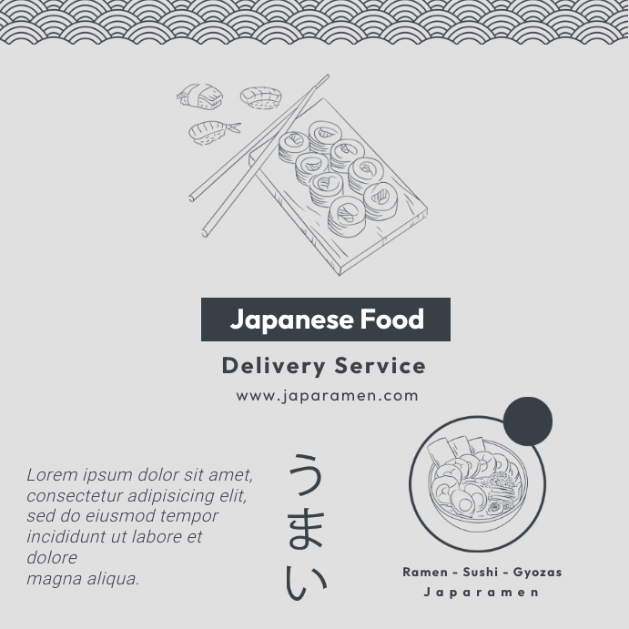 Japanese Service Instagram Post template
