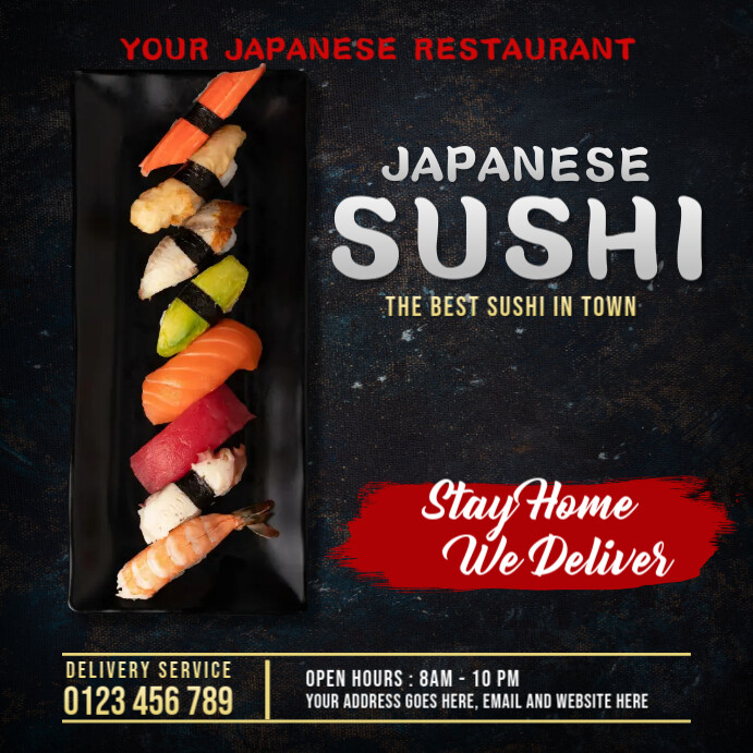De Banner De Promoção De Sushi Japonês Modelo | PosterMyWall
