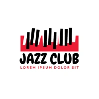 Jazz Club / Piano Logo template