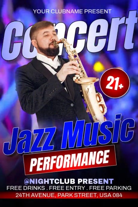 Concert Ad Examples Jazz Concert Ads Template | PosterMyWall