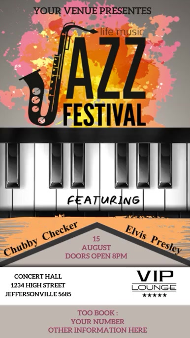 Jazz Concert Digital Template, Jazz night | PosterMyWall