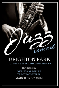 customizable design templates for jazz concert postermywall jazz flyer