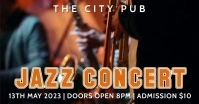Jazz Concert Night Bar Pub Event Video Ad Facebook Shared Image template