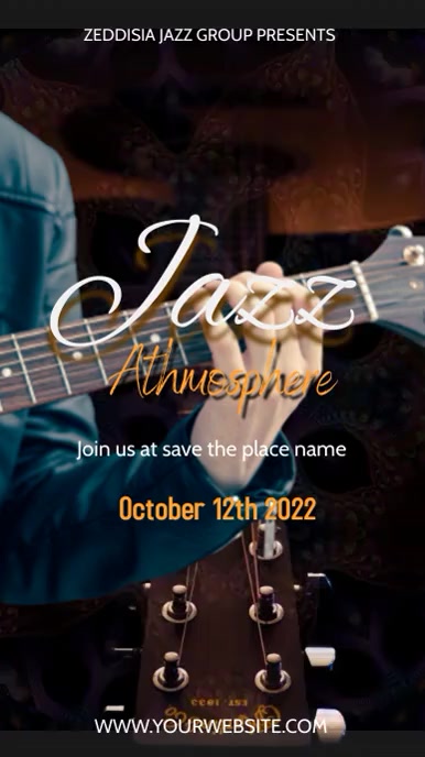 jazz concert night club  intagramm stpry História do Instagram template