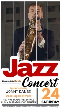 Jazz Concert Video Display template