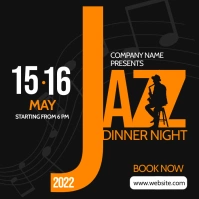 jazz dinner night instagram post marketing ba template