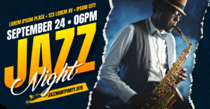 JAZZ EVENT BANNER Изображение, которым поделились на Facebook template
