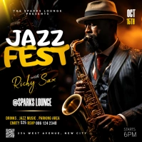 Jazz Fest event night flyer template Instagram na Post