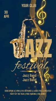 Jazz Festival Digital Display (9:16) template