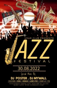 jazz festival Half Page Wide template