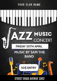 Jazz Festival Flyer A3 template