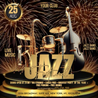Jazz Festival Square Video Persegi (1:1) template