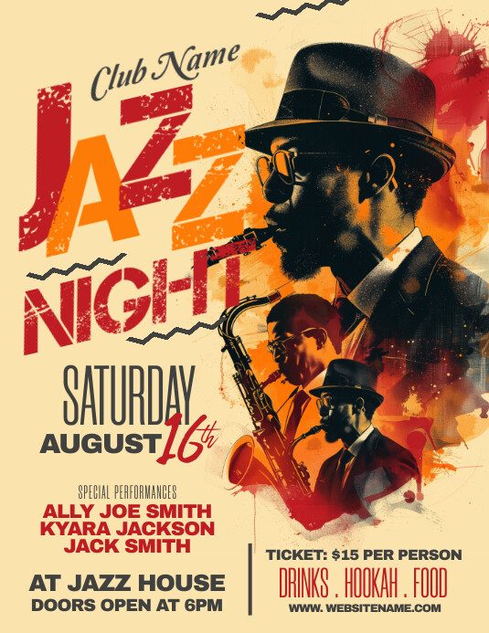 Jazz Flyer (us Letter) 传单(美国信函) template