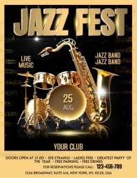 Jazz Flyer Folheto (US Letter) template