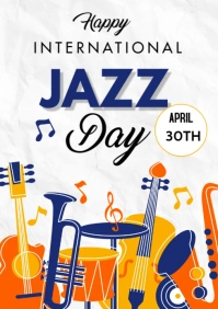 Jazz International Day Flyer A3 template