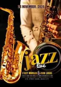 Jazz Live Video Ads A4 template