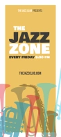 Jazz Music Concert Rack Card Tarjeta de estantería template