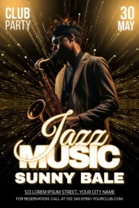 Jazz Music Poster template