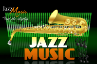 Black Jazz Music Poster Template