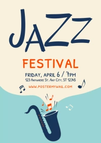 Jazz Music Festival A6 template