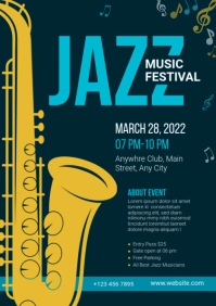 Jazz Music Festival Flyer A4 template