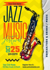 Jazz Music Flyer A5 template