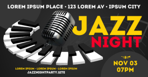 JAZZ NIGHT BANNER Facebook Shared Image template
