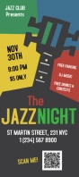 Jazz Night Concert event rack card template
