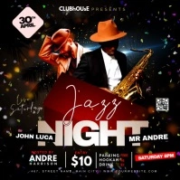 jazz night Publicación de Instagram template