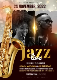 jazz night A4 template