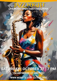 Jazz Night A4 template