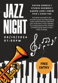 Jazz Night Event A5 template
