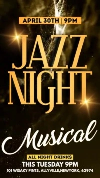 Jazz Night Event História do Instagram template