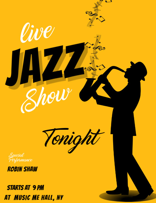 jazz night flyer template
