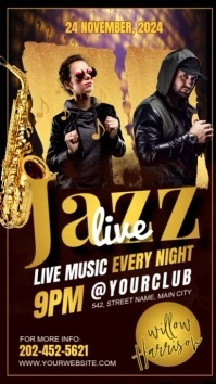 Jazz Night Live Show Instagram Story template