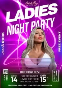 jazz night music concert, A4 template