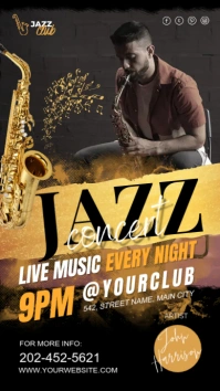Jazz Night Music História do Instagram template