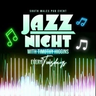 Jazz Night Neon Message Instagram template