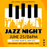 Jazz Night Party Banner Instagram-bericht template