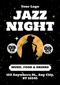Jazz Night Party A4 template