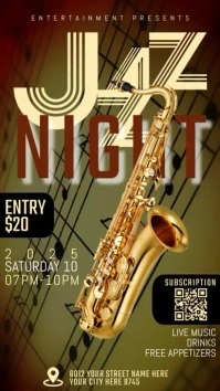 Jazz Night Party Story Template