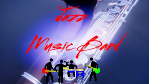 Blå Jazz Music Band Isithonjana se-YouTube Template