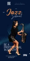 Jazz school pull up festival Rolbanner 3' × 6' template