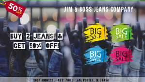 Jeans Sale Facebook Cover Video Facebook-covervideo (16:9) template