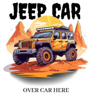 Blanco JEEP CAR Logo Template